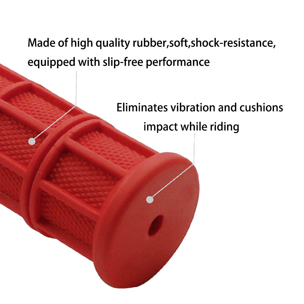 Worldmotop Motorcycle Handlebar Grips Non-Slip Soft Rubber Grips Handlebar with 7/8" 22mm 24mm Replacement for All Off Road ATV Dirt Bike, Bike Handle Grips(Green)