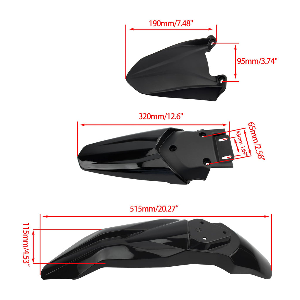 Short Rear Fender Protector,Talaria Rear Mudguard For MX3 MX4 Electric Dirt Bike EBike - Carbon Fiber