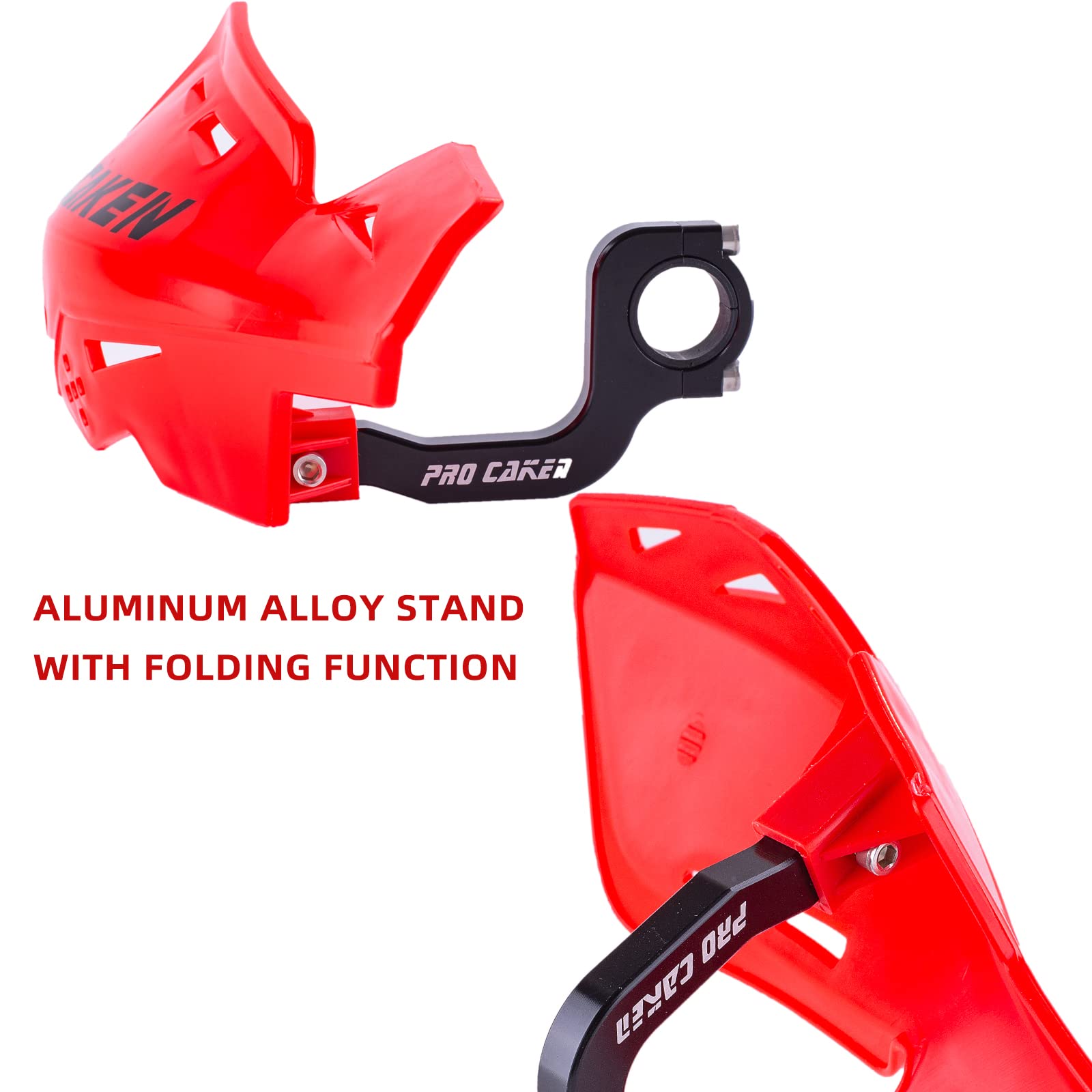 Universal 7/8" 22mm and 1 1/8" 28mm Handle Bar Hand Guards CNC Bracket for Dirt Bike Motocross ATV Scooter for CRF KLX KX LTR TRX SX SXF EXC XCW Grizzly Hawk 250 Bicycles-Red