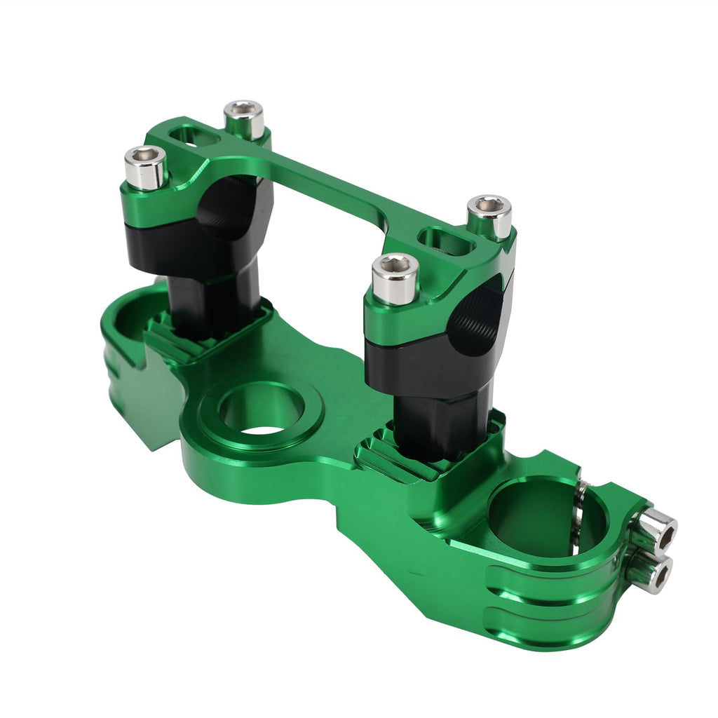 Motorcycle Top Triple Clamp 7/8" 22MM Upper Triple Tree Bar Mount with Risers Set CNC for CRF110 CRF110F 2013-2024 CRF125F CRF125FB 2019-2024 CRF 110F 125F 125FB Red