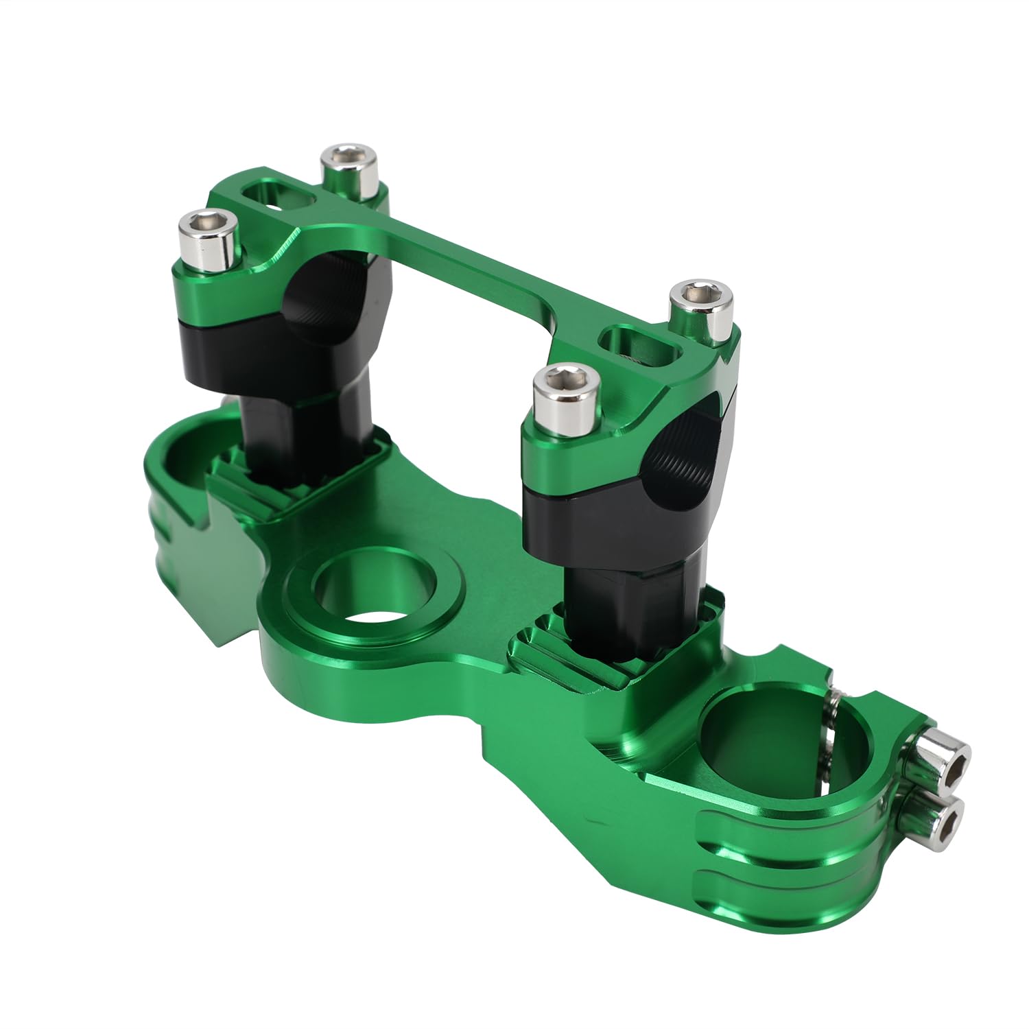 Motorcycle Top Triple Clamp 7/8" 22MM Upper Triple Tree Bar Mount with Risers Set CNC for CRF110 CRF110F 2013-2024 CRF125F CRF125FB 2019-2024 CRF 110F 125F 125FB Red