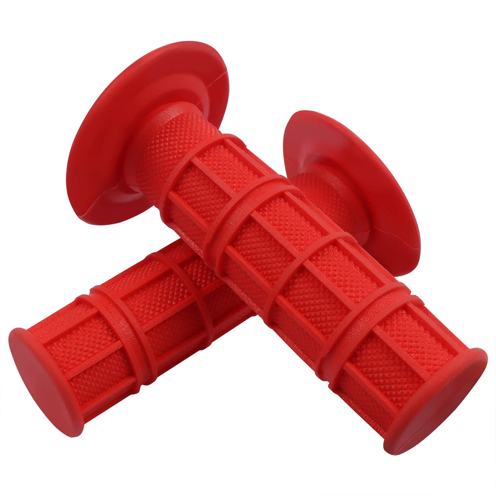 Worldmotop Motorcycle Handlebar Grips Non-Slip Soft Rubber Grips Handlebar with 7/8" 22mm 24mm Replacement for All Off Road ATV Dirt Bike, Bike Handle Grips(Green)