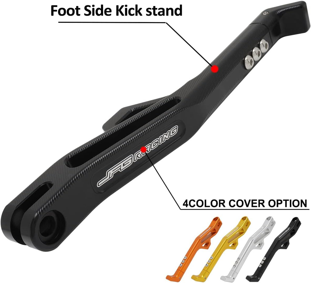 JFG RACING Sur Ron Kickstand,Motorcycle Kick Stand Side Aluminum Alloy CNC Adjustable for Surron Light Bee S/X Segway X160/X260 Talaria Sting Black