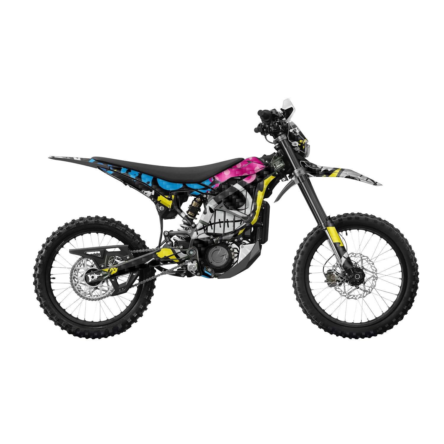 Glossy Glitter Surron Ultra Bee Graphics Kit Wrap - Blue Hex Parts - Sur-Ron Skin - Premium 3M Vinyl Protective Wrap Decal Cover - Easy to Apply | Crafted in The USA by MightySkins