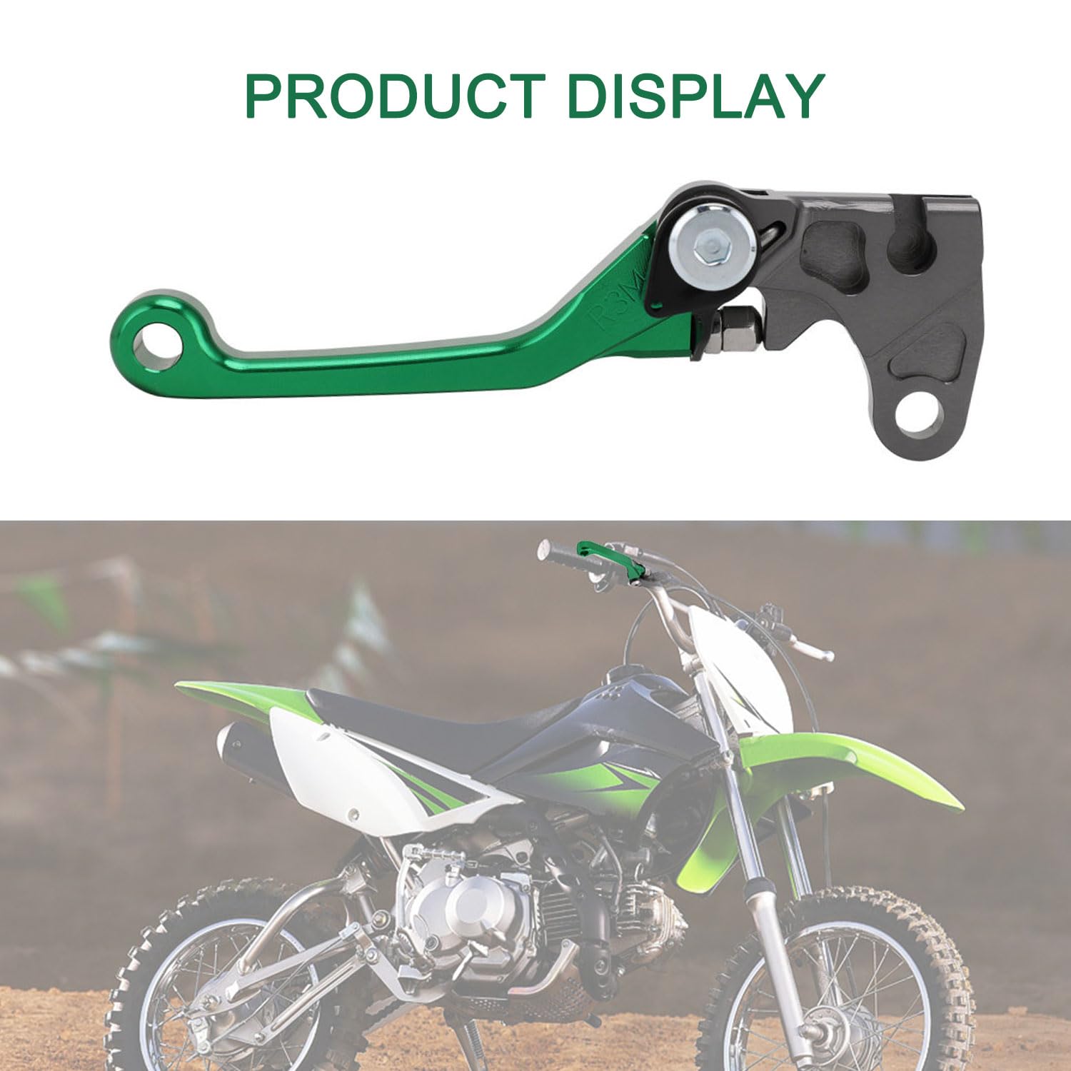 Brake Clutch Levers for KLX 110 KLX110 2002-2025 KLX110L 2010-2025 Dirt Pit Bike Adjustable CNC Lever Pivot Set Secure Vibrant Anodized Green