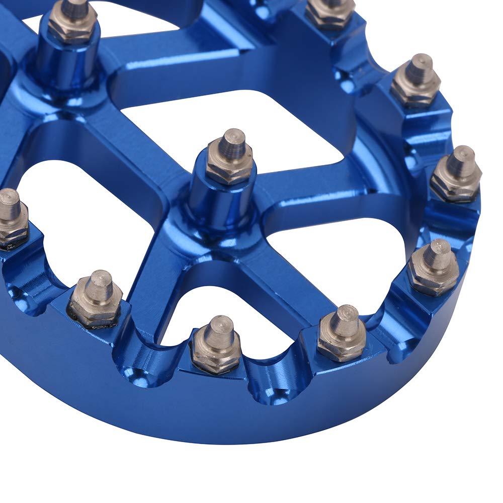 AnXin Dirt Bike Foot Pegs Motorcycle Footpegs Foot Pedals Rests CNC for TTR 110 TTR110 TTR 110E TTR110E 2011-2023 Pit Bike Blue