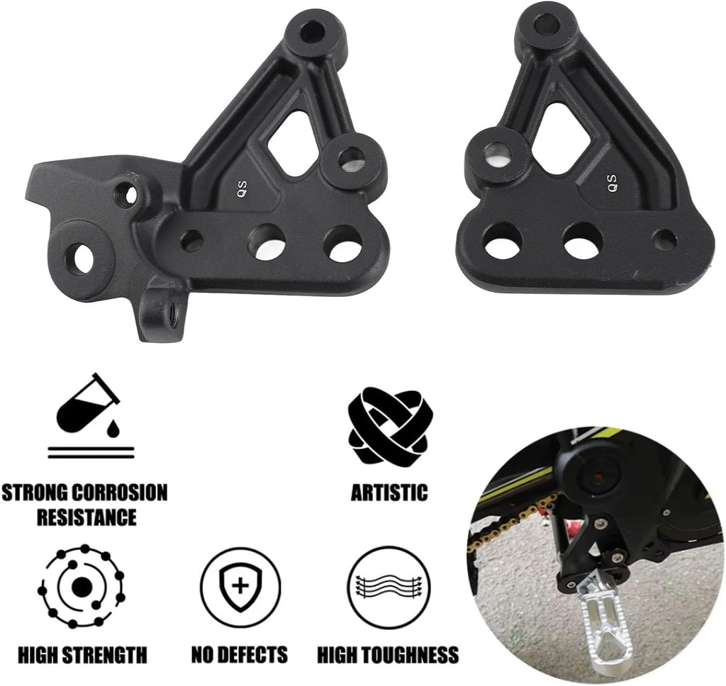 Foot Peg Brackets Replacement, Electric Dirt Bike CNC Motorcycle FootPeg Pedal Bracket Compatible with for Talaria Sting X3 MX3 MX4, Black