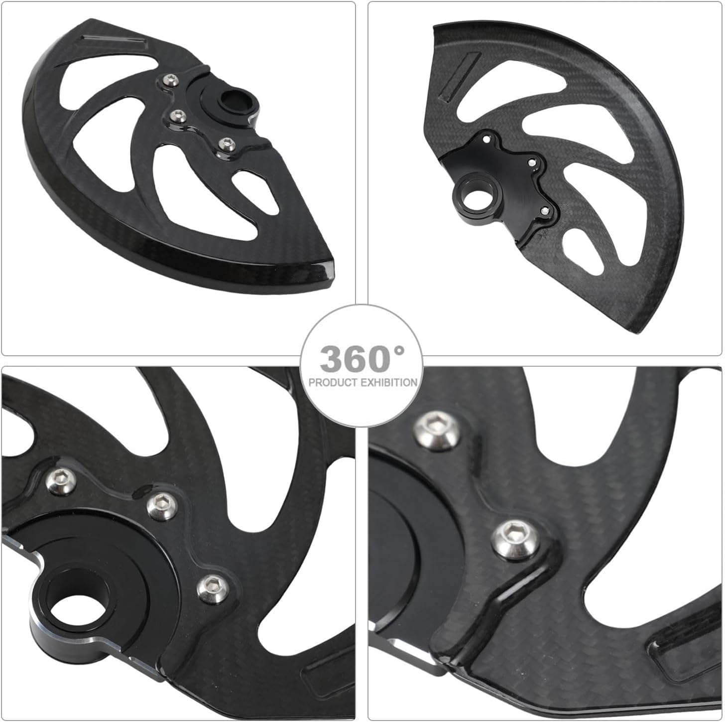Funparts Carbon Fiber Front Brake Disc Guard for Surron Sur Ron Light Bee X/S Talaria Sting MX3/R MX4 Talaria XXX Segway X260 X160 Electric Dirt Bike