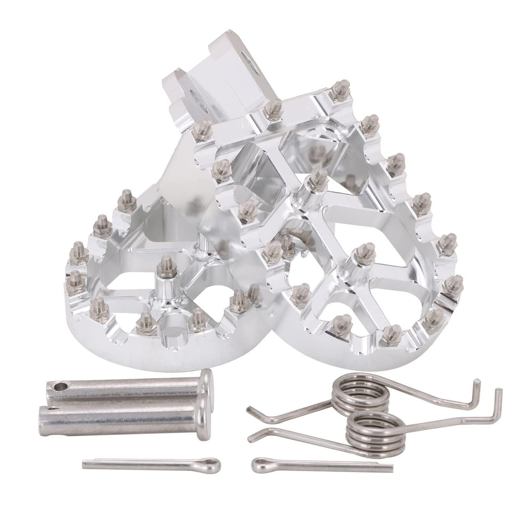 AnXin Dirt Bike Foot Pegs Motorcycle Footpegs Foot Pedals Rests CNC For CRF 110 CRF110F 2013-2022 CRF125F 2014-2023 Dirt Pit Bike Silver