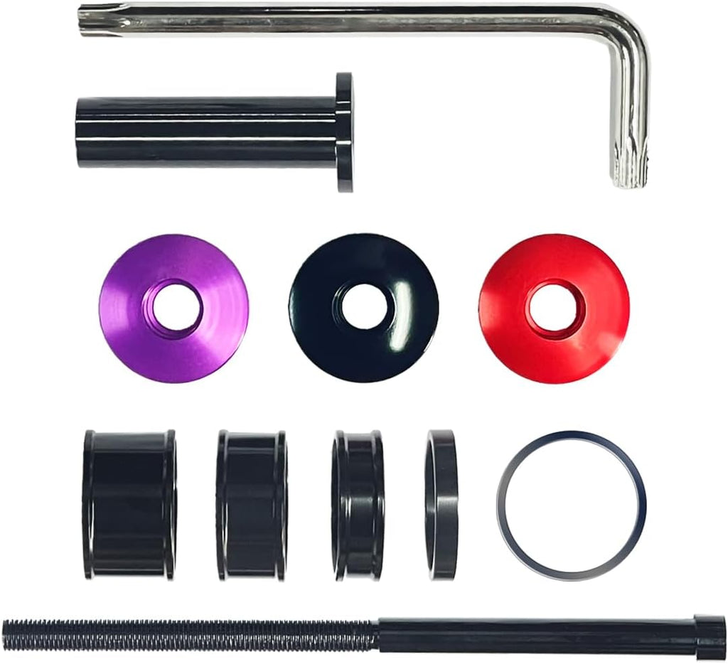 Stem Lock for Surron, Talaria, E-Ride Pro, 79Bike – Handlebar Stem Lock Kit with Top Cap, Headset Spacer, Extended Nut – Compatible with Light Bee, Sting, XXX, X260 – Includes Black, red, Purple