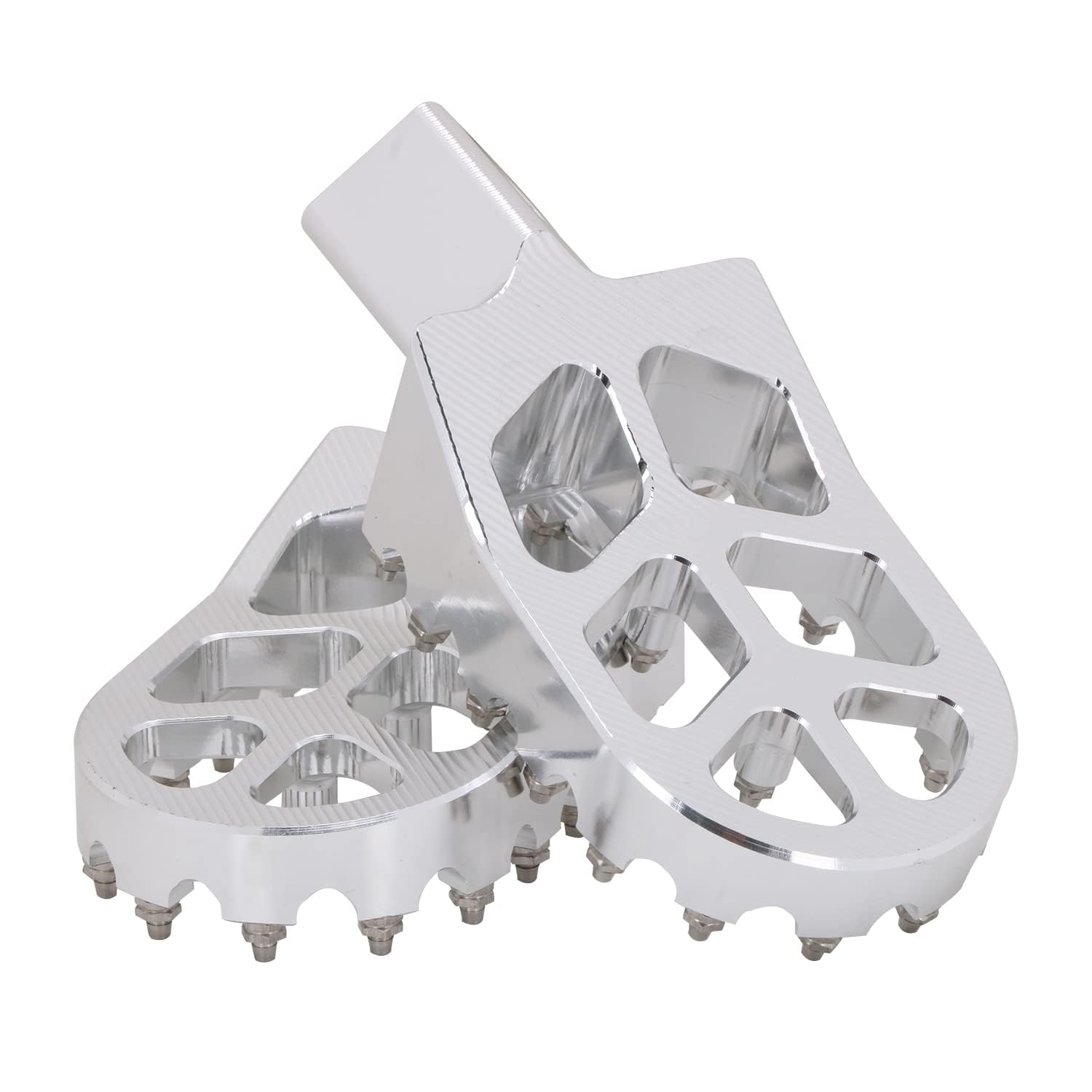 AnXin Dirt Bike Foot Pegs Motorcycle Footpegs Foot Pedals Rests CNC For CRF 110 CRF110F 2013-2022 CRF125F 2014-2023 Dirt Pit Bike Silver