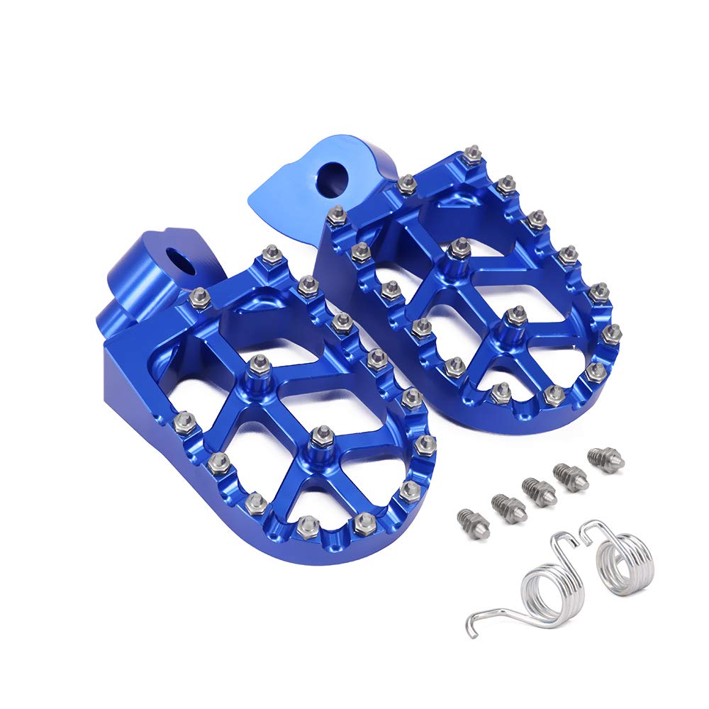 AnXin Dirt Bike Foot Pegs Motorcycle Footpegs Foot Pedals Rests CNC for TTR 110 TTR110 TTR 110E TTR110E 2011-2023 Pit Bike Blue