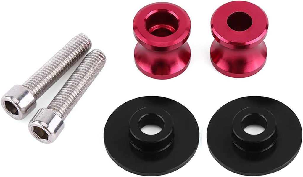 2PCS Swing Arm Spool 6/8/10mm Motorcycle CNC Rear Stand Swing Arm Spool Sliders Stand Swingarm Bobbins Motorcycle Spools(6mm Gold)