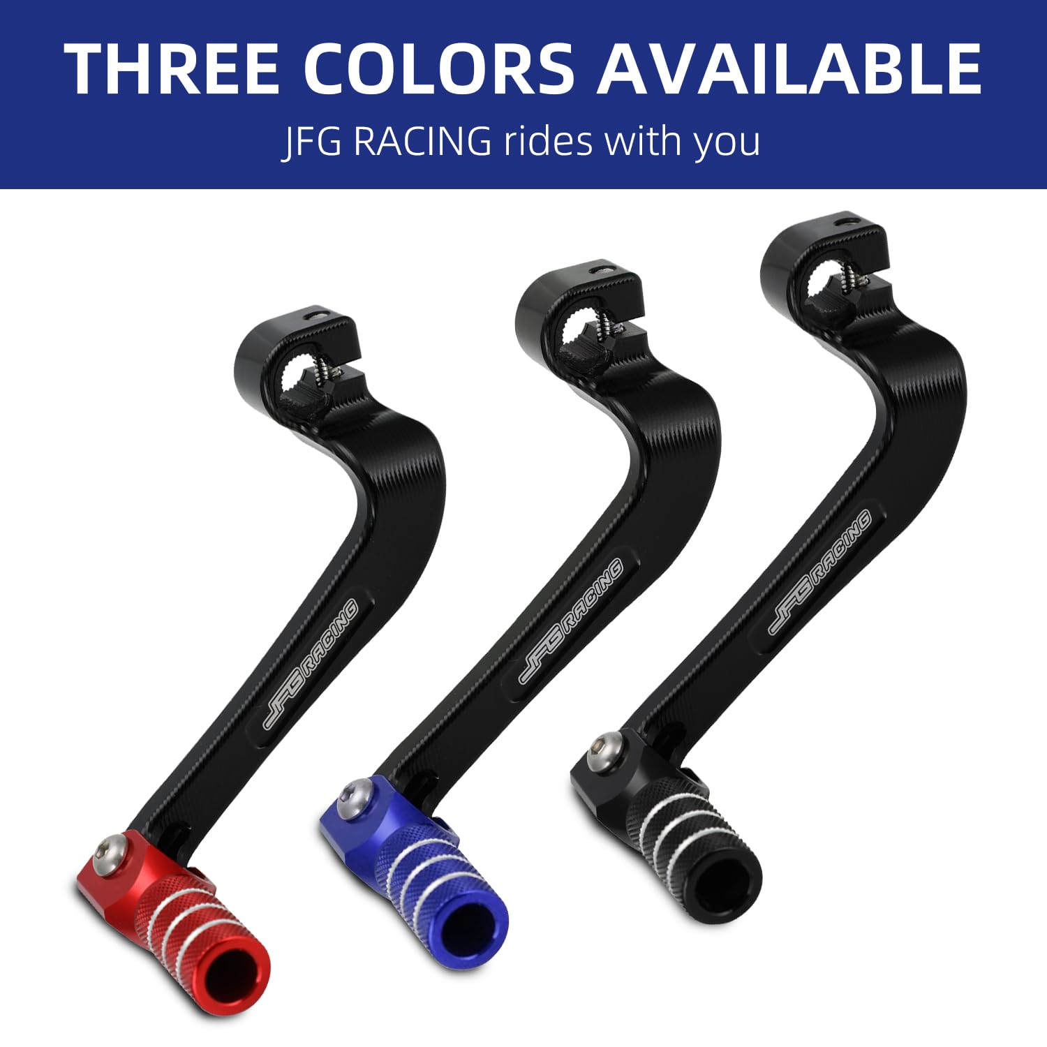 JFG RACING Motorcycle Gear Shifter Shift Lever Folding Tip CNC for CRF 110 CRF110F 2013-2023 TTR 110 08-09 11-21 Black