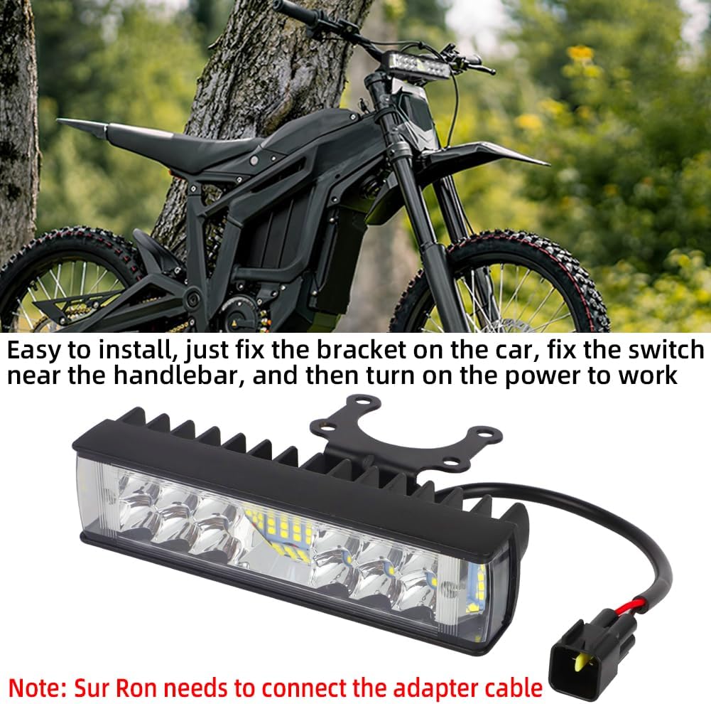 Dirt Bike Front Light Bar Plug and Play Motorcycle Headlight Kit for Talaria Sting R MX4 Sur-Ron Segway X260 6000K High Transmittance Farther and Wider View