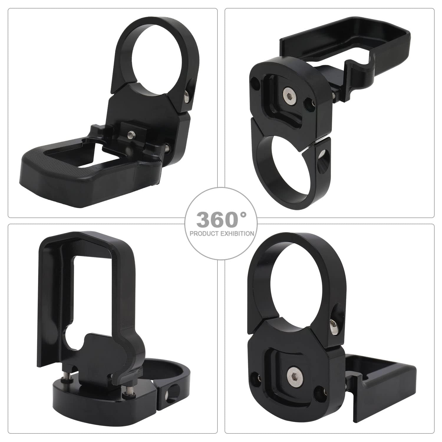 JFG RACING Digital Display Relocation Bracket for Surron,CNC Digital Display Guard Cover Repositioning Tool for Dirt Bike Sur Ron Light Bee S/Light Bee X/X160/X260 - Black