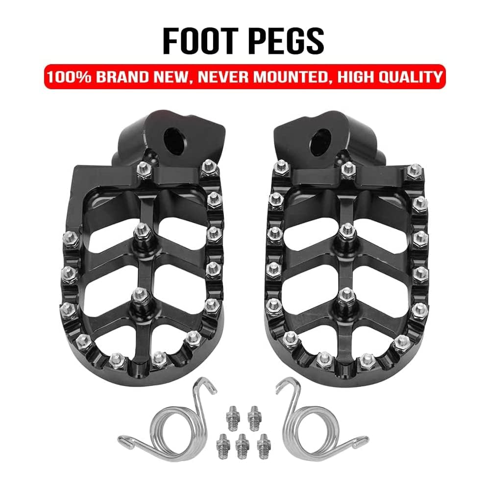AnXin Dirt Bike Foot Pegs Motorcycle Footpegs Foot Pedals Rests CNC for TTR 110 TTR110 TTR 110E TTR110E 2011-2023 Pit Bike Blue