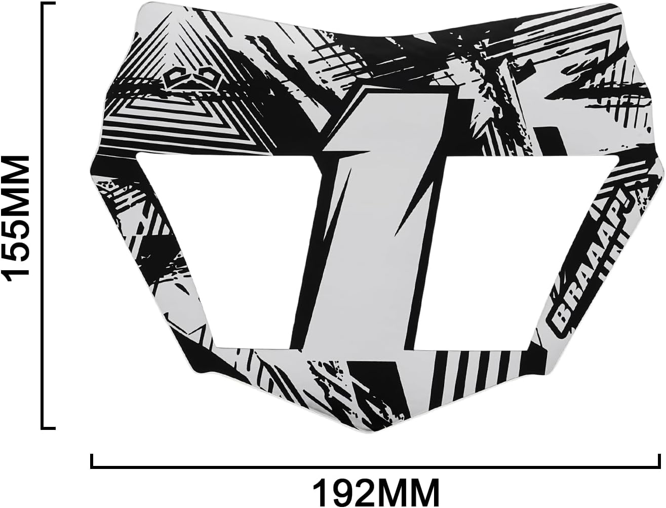 Electric Dirt Bike Hollow Mesh Front Number Plate with 3M Protective Decal for Surron Light Bee X/S,Talaria,Yozma in10,Tuttio,Ridstar Q20 &Super73-Motocross Style Plate to Hide Wire, Ebike Accessories