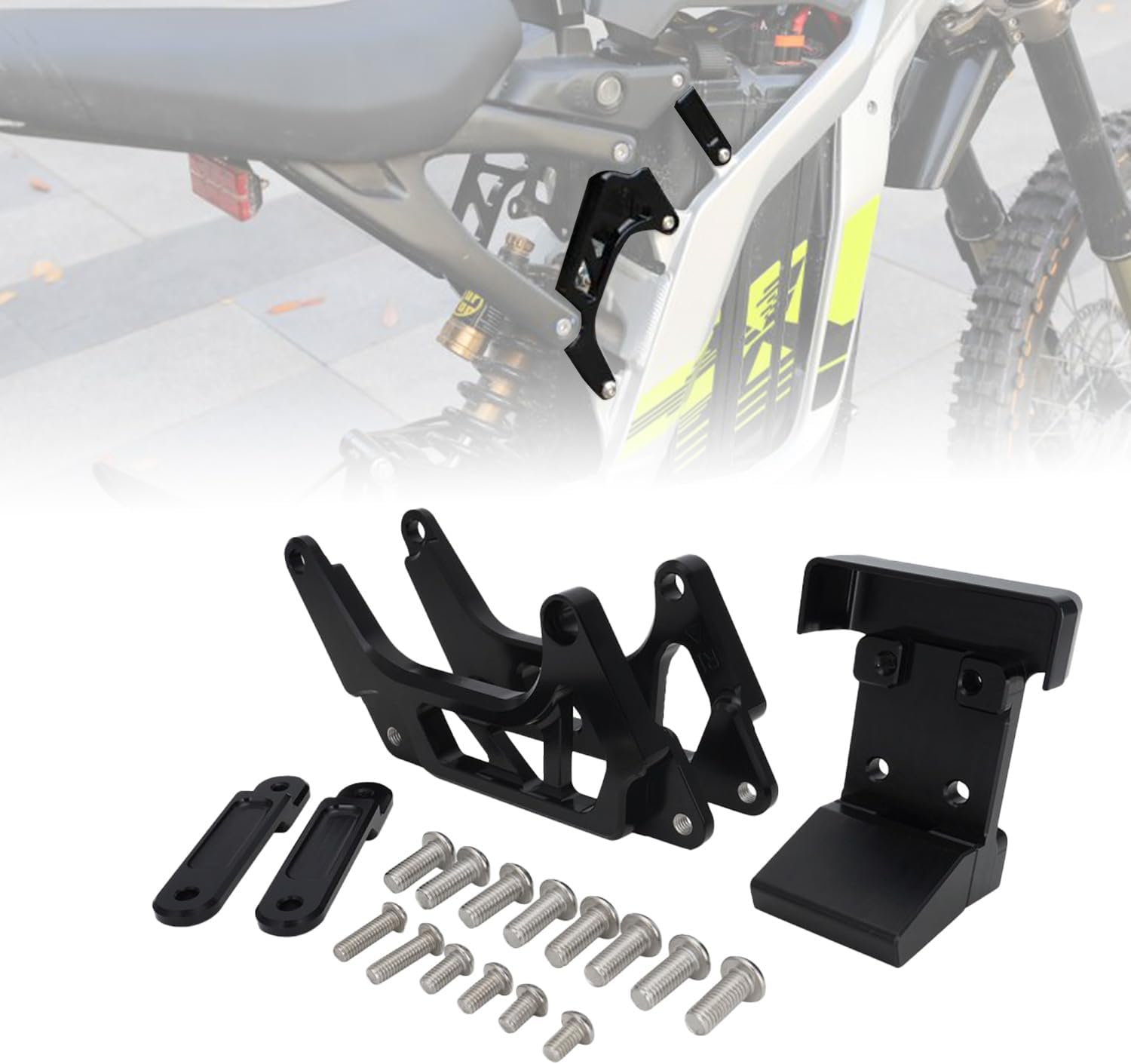 Seat Extender for Surron,CNC Aluminum Body Seat Suspension Cushion Riser Lift Kit for Dirt Bike Sur Ron Light Bee S/Light Bee X/Talaria Sting L1E/X160/X260(Black)