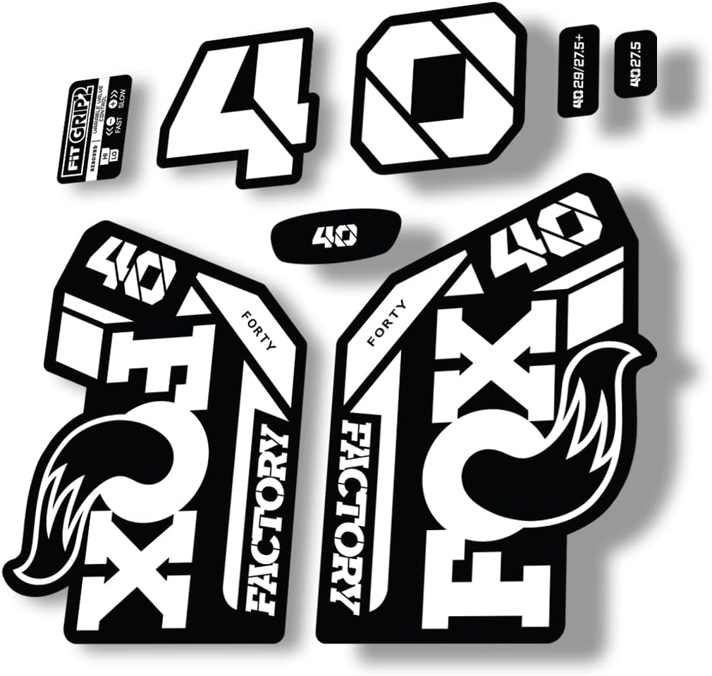 Fork Replacement Decal Sticker Compatibale for Fox 40 2021 Series White (Matte)