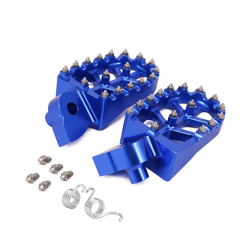 AnXin Dirt Bike Foot Pegs Motorcycle Footpegs Foot Pedals Rests CNC for TTR 110 TTR110 TTR 110E TTR110E 2011-2023 Pit Bike Blue