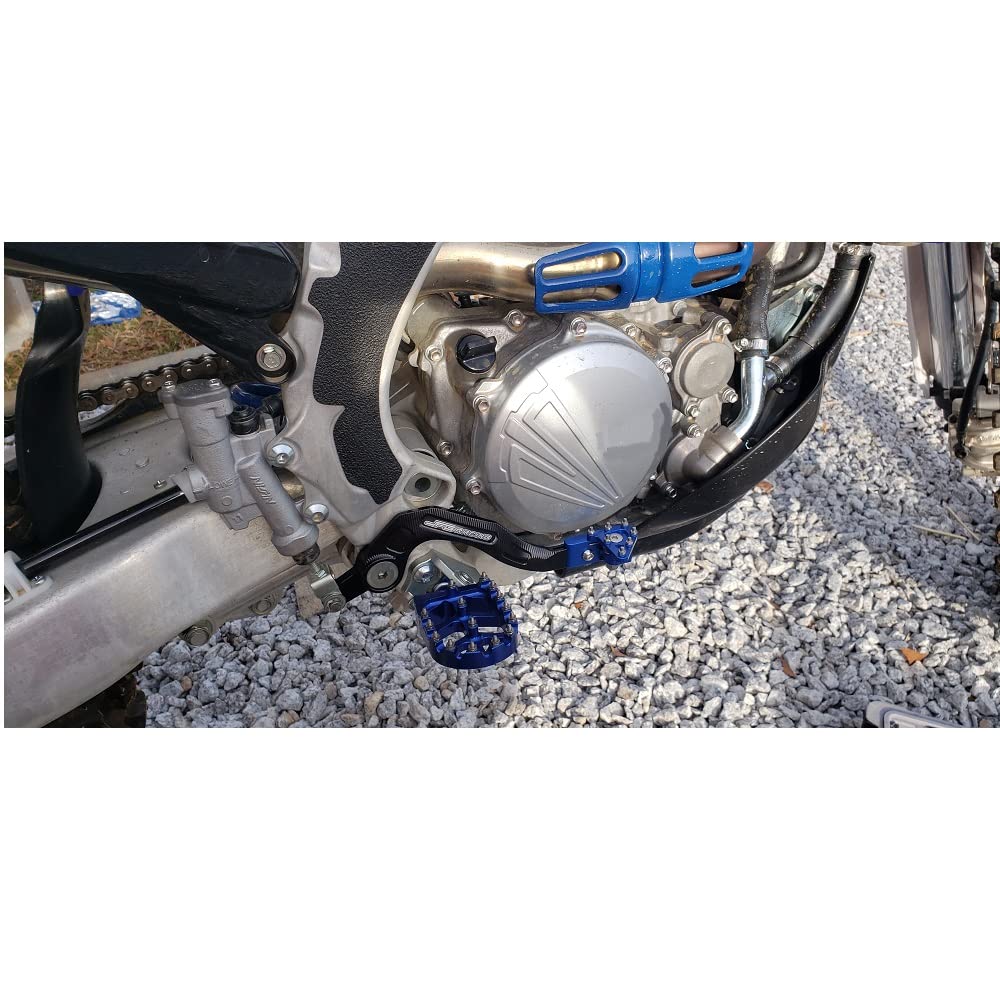 AnXin Dirt Bike Foot Pegs Motorcycle Footpegs Foot Pedals Rests CNC for TTR 110 TTR110 TTR 110E TTR110E 2011-2023 Pit Bike Blue