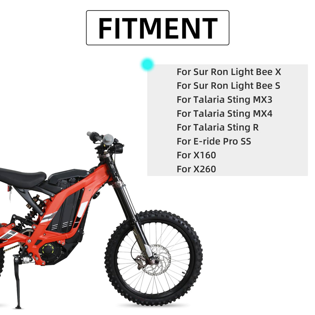 Universal Ebike Electric Dirt Bike Number Plate with Straps-Black | E Bike Front License for Yozma IN10/Surron Light Bee/Taparia Sting/Eride Pro,for Ridstar Q20/TST R002/Macfox