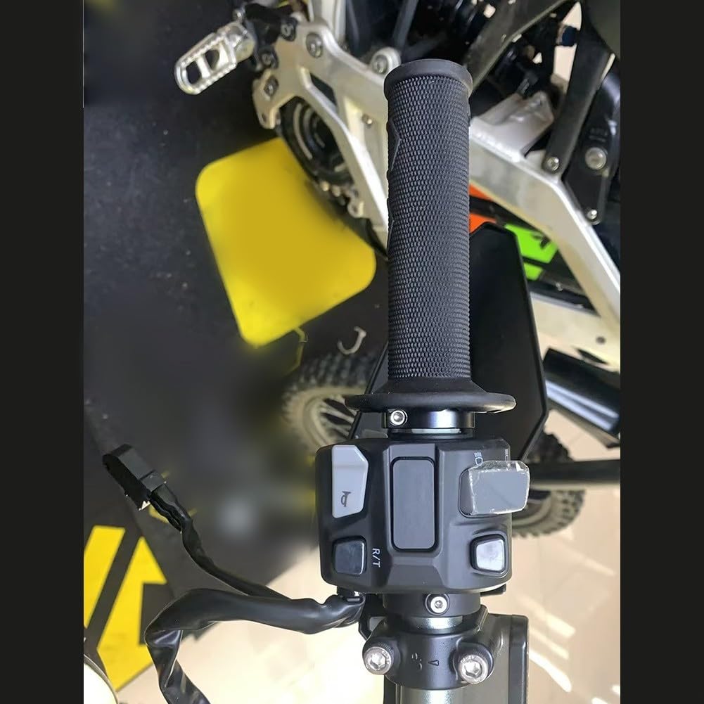 Electronic Throttle Grip Set for SurRon for Ultra Bee, for Light Bee X S, for X160 X260, for CNC Aluminum Handlebar Grips with Dual Hall Sensor, Off Road Upgrade Parts Black