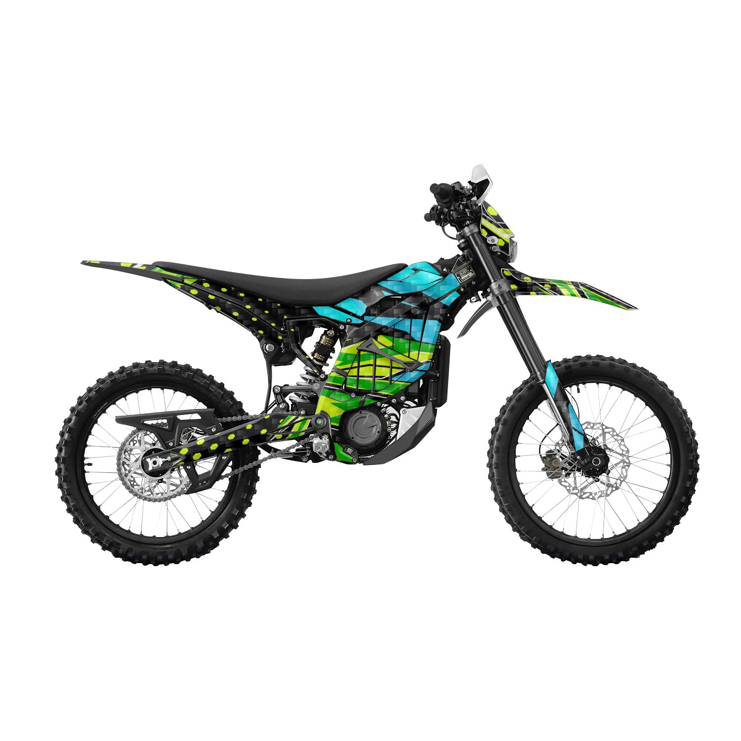 Glossy Glitter Surron Ultra Bee Graphics Kit Wrap - Blue Hex Parts - Sur-Ron Skin - Premium 3M Vinyl Protective Wrap Decal Cover - Easy to Apply | Crafted in The USA by MightySkins