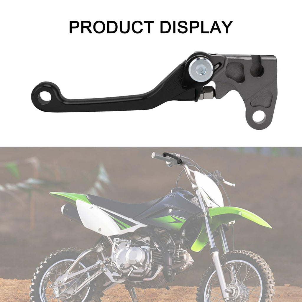 Brake Clutch Levers for KLX 110 KLX110 2002-2025 KLX110L 2010-2025 Dirt Pit Bike Adjustable CNC Lever Pivot Set Secure Vibrant Anodized Green