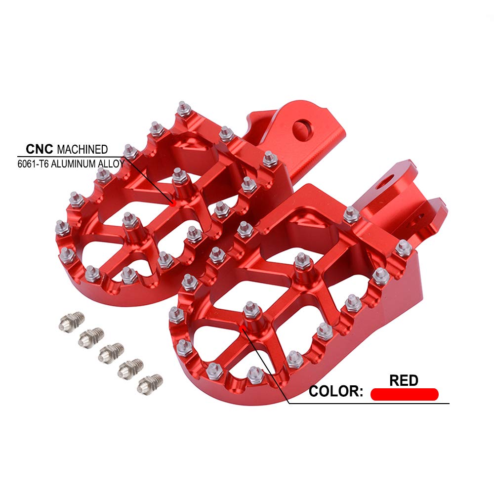 AnXin Dirt Bike Foot Pegs Motorcycle Footpegs Foot Pedals Rests CNC For CRF 110 CRF110F 2013-2022 CRF125F 2014-2023 Dirt Pit Bike Silver