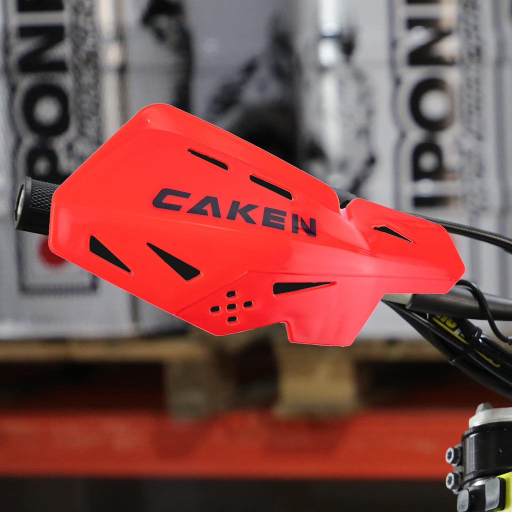 Universal 7/8" 22mm and 1 1/8" 28mm Handle Bar Hand Guards CNC Bracket for Dirt Bike Motocross ATV Scooter for CRF KLX KX LTR TRX SX SXF EXC XCW Grizzly Hawk 250 Bicycles-Red