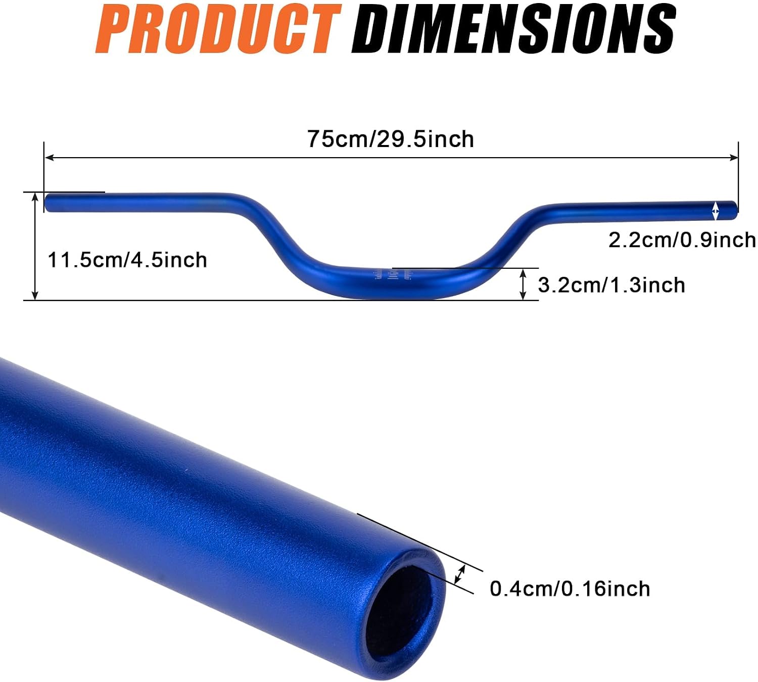 Motorcycle Handle Bars, PSLER Heighten Handlebars 7/8 22mm Handlebars 31.8mm Riser Handlebar for Sur Ron Light Bee X/S Segway X160/X260 Talaria Sting MX3 R MX4 Talaria XXX E-Ride Pro 79Bike (Black)