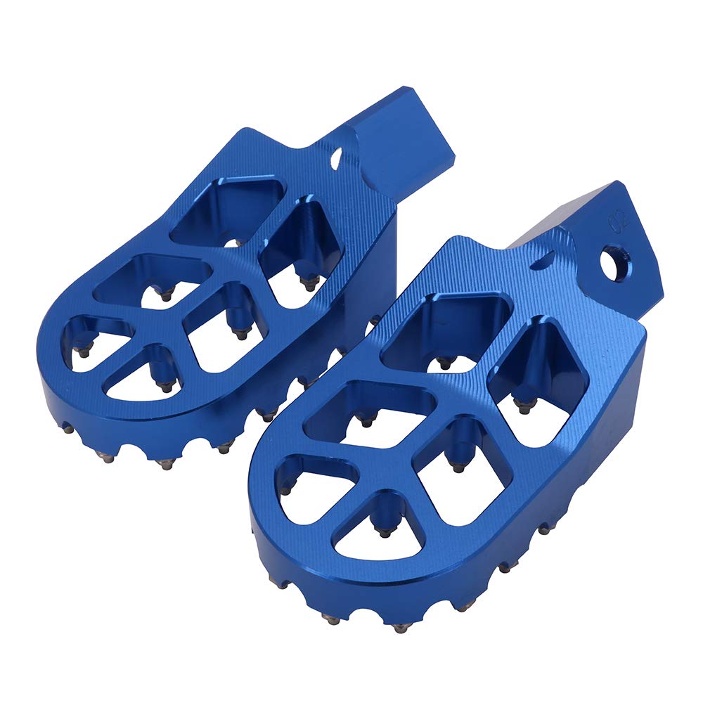 AnXin Dirt Bike Foot Pegs Motorcycle Footpegs Foot Pedals Rests CNC for TTR 110 TTR110 TTR 110E TTR110E 2011-2023 Pit Bike Blue