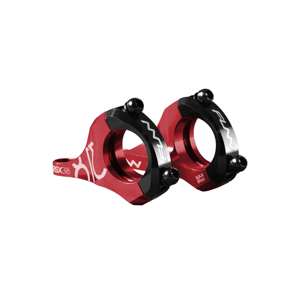 Funn RSX Mountain Bike Direct Mount Bike Stem with 31.8mm Bar Clamp, 2 Pieces Lightweight Split Design for Dual Crown Forks, Adjustable Extension 45-50mm