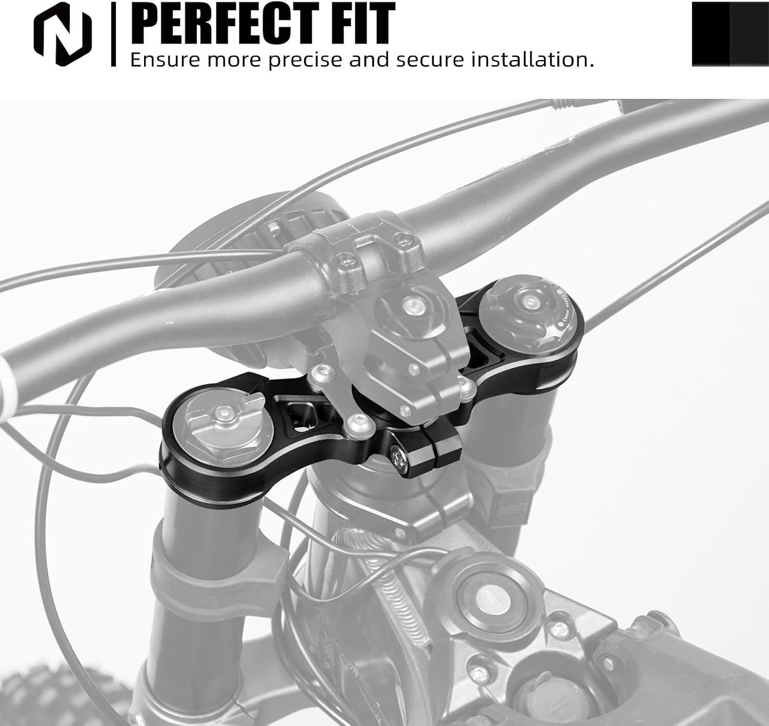 NICECNC Black Upper Triple Clamp Top Link Plate Bracket Compatible with Surron Light bee X/S See Fitment Off-Road Motorcycle Modified Upper Plates