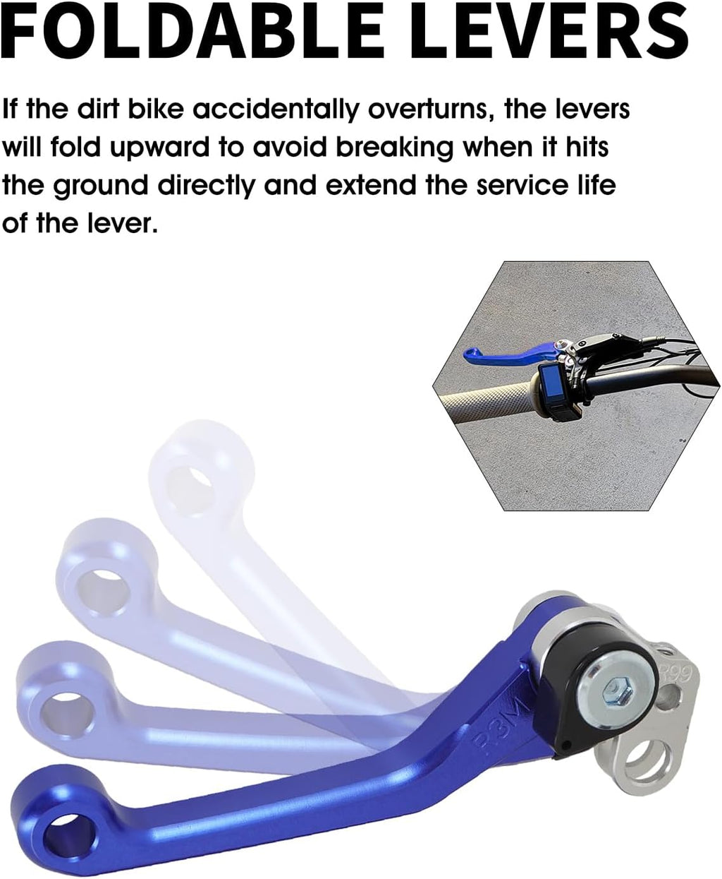 JFG RACING Brake Levers for Surron Light Bee,CNC Adjustable Foldable Handle Brake Levers Replacement for Dirt Bike Surron Light Bee X and S/X160/X260-Black