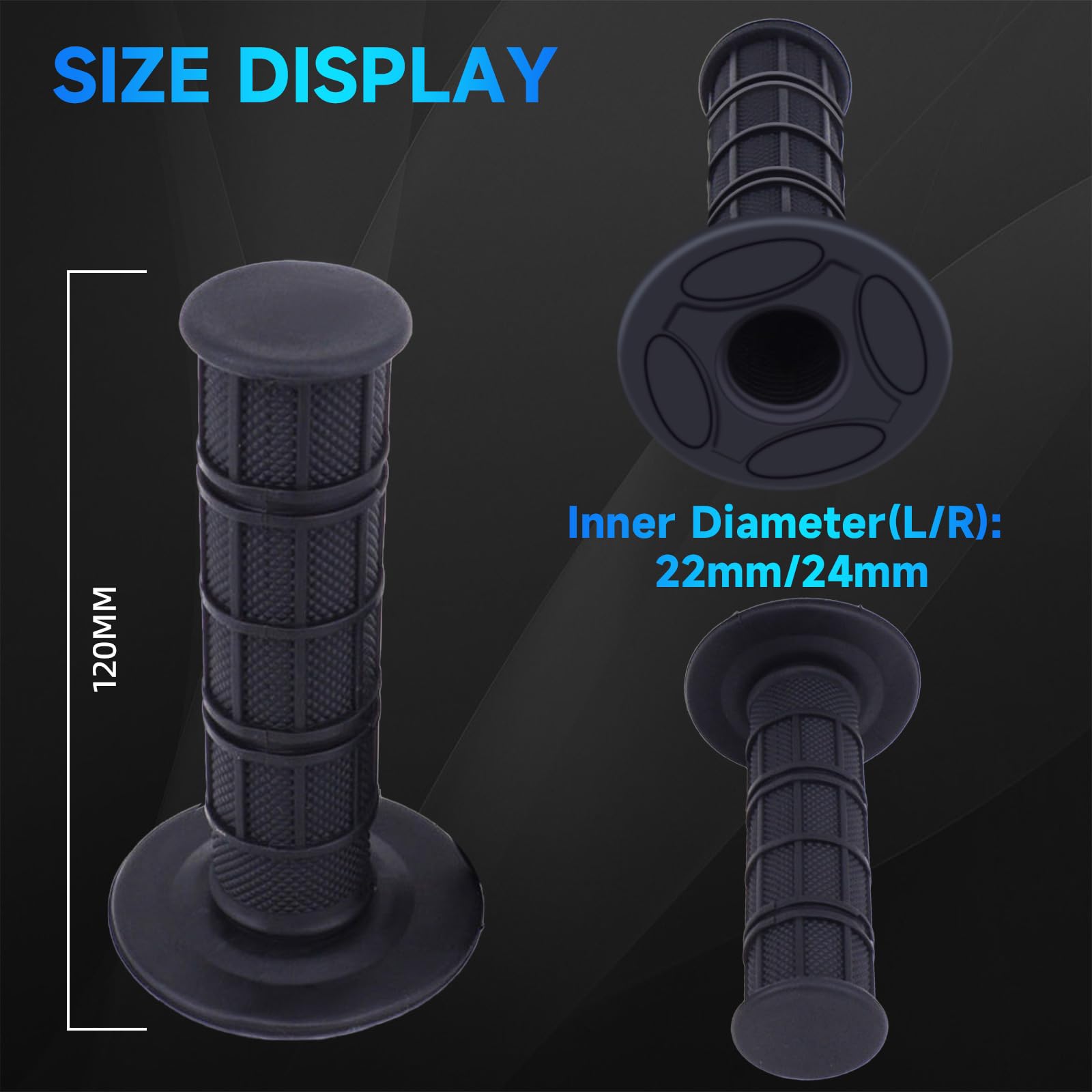 Sur Ron Handlebar Grips, 7/8" Rubber Handle Grips Universal for Surron LBX Talaria Sting R MX3/R MX4 Talaria X3 XXX E-Ride Pro SS/S Electric Dirt Bike
