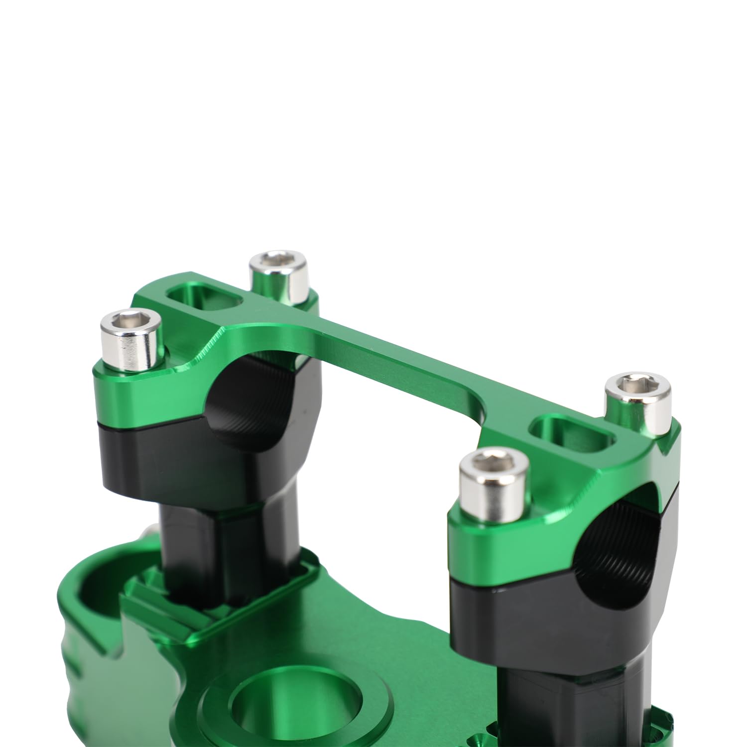 Motorcycle Top Triple Clamp 7/8" 22MM Upper Triple Tree Bar Mount with Risers Set CNC for CRF110 CRF110F 2013-2024 CRF125F CRF125FB 2019-2024 CRF 110F 125F 125FB Red