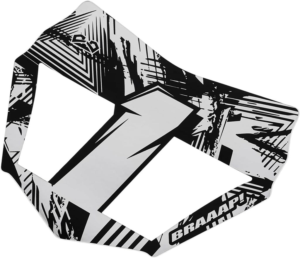 Electric Dirt Bike Hollow Mesh Front Number Plate with 3M Protective Decal for Surron Light Bee X/S,Talaria,Yozma in10,Tuttio,Ridstar Q20 &Super73-Motocross Style Plate to Hide Wire, Ebike Accessories