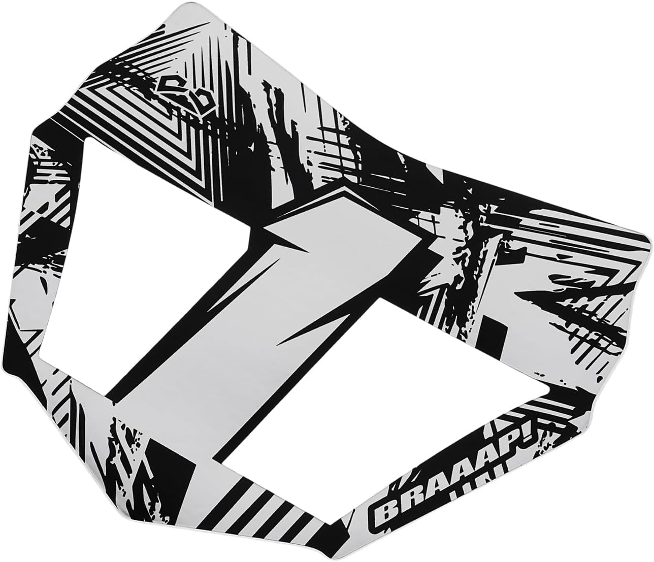 Electric Dirt Bike Hollow Mesh Front Number Plate with 3M Protective Decal for Surron Light Bee X/S,Talaria,Yozma in10,Tuttio,Ridstar Q20 &Super73-Motocross Style Plate to Hide Wire, Ebike Accessories