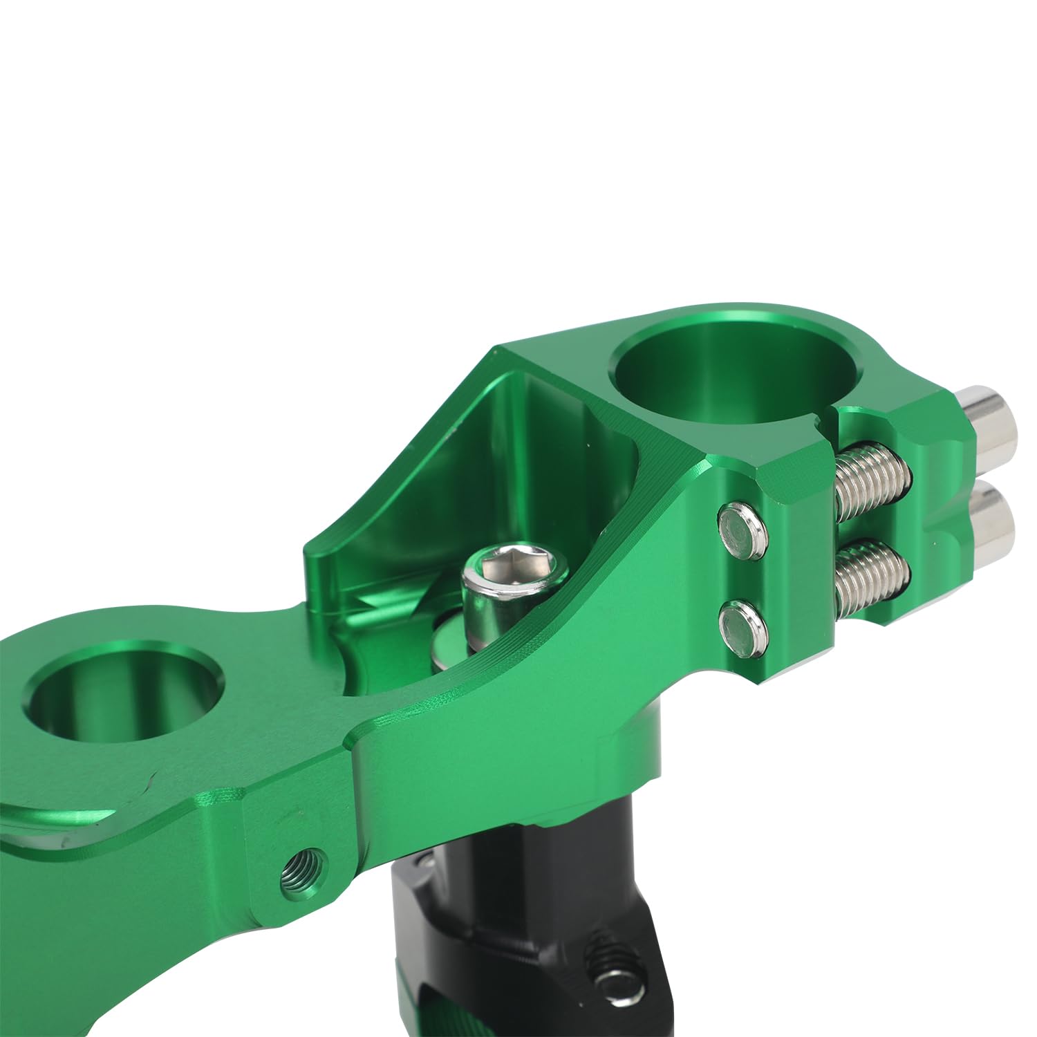 Motorcycle Top Triple Clamp 7/8" 22MM Upper Triple Tree Bar Mount with Risers Set CNC for CRF110 CRF110F 2013-2024 CRF125F CRF125FB 2019-2024 CRF 110F 125F 125FB Red
