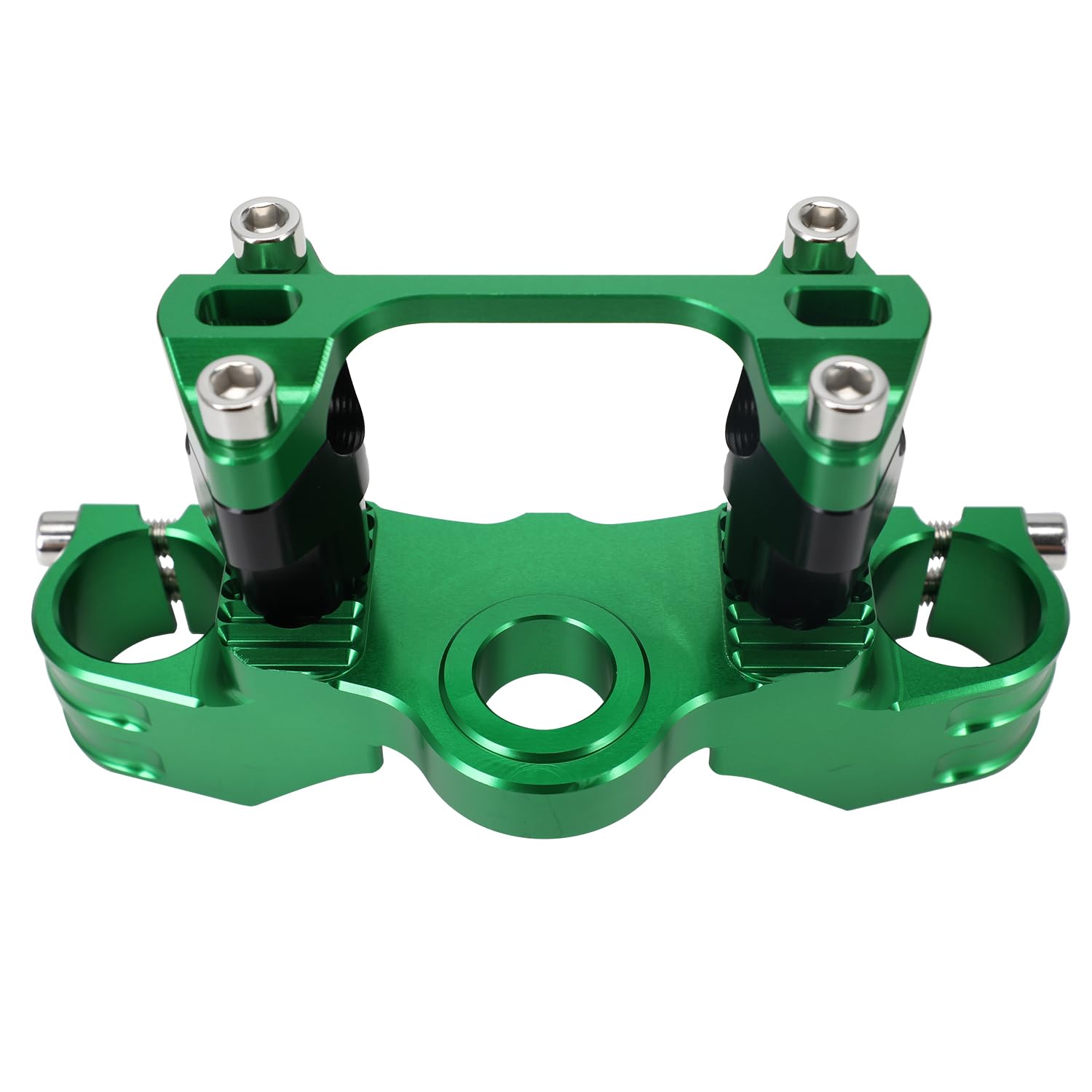 Motorcycle Top Triple Clamp 7/8" 22MM Upper Triple Tree Bar Mount with Risers Set CNC for CRF110 CRF110F 2013-2024 CRF125F CRF125FB 2019-2024 CRF 110F 125F 125FB Red