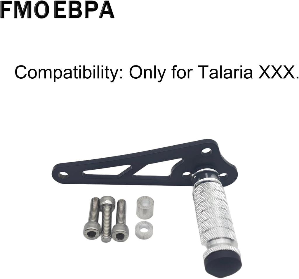 Talaria XXX Glossy Foot Lock (One Side) Steel Foot Pegs for Talaria XXX Motorcycle Parts (Black with Black Pedal)