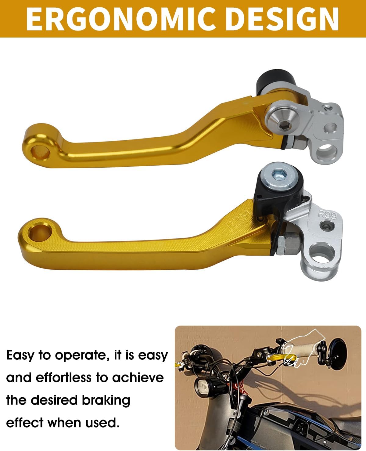 JFG RACING Brake Levers for Surron Light Bee,CNC Adjustable Foldable Handle Brake Levers Replacement for Dirt Bike Surron Light Bee X and S/X160/X260-Black