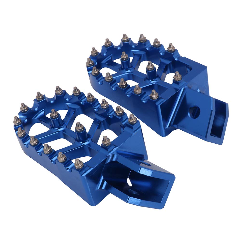 AnXin Dirt Bike Foot Pegs Motorcycle Footpegs Foot Pedals Rests CNC for TTR 110 TTR110 TTR 110E TTR110E 2011-2023 Pit Bike Blue