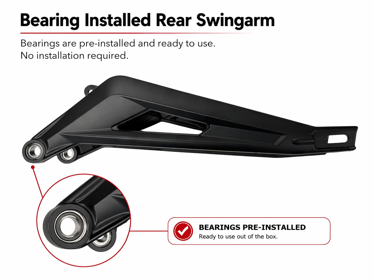 Rear Swingarm Compatible with Light Bee Frame Aluminum Alloy Replacement Frame Compatible with Surron Light Bee frame high strength aluminum alloy lbx rear swingarm lightbee x (Rear Swingarm)