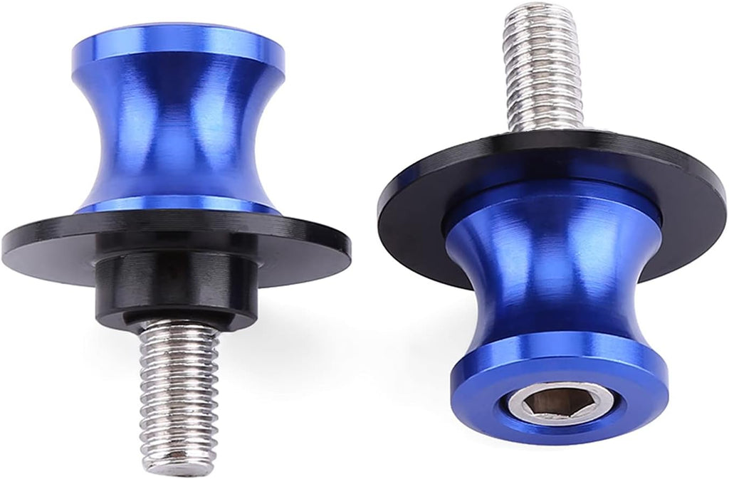 2PCS Swing Arm Spool 6/8/10mm Motorcycle CNC Rear Stand Swing Arm Spool Sliders Stand Swingarm Bobbins Motorcycle Spools(6mm Gold)