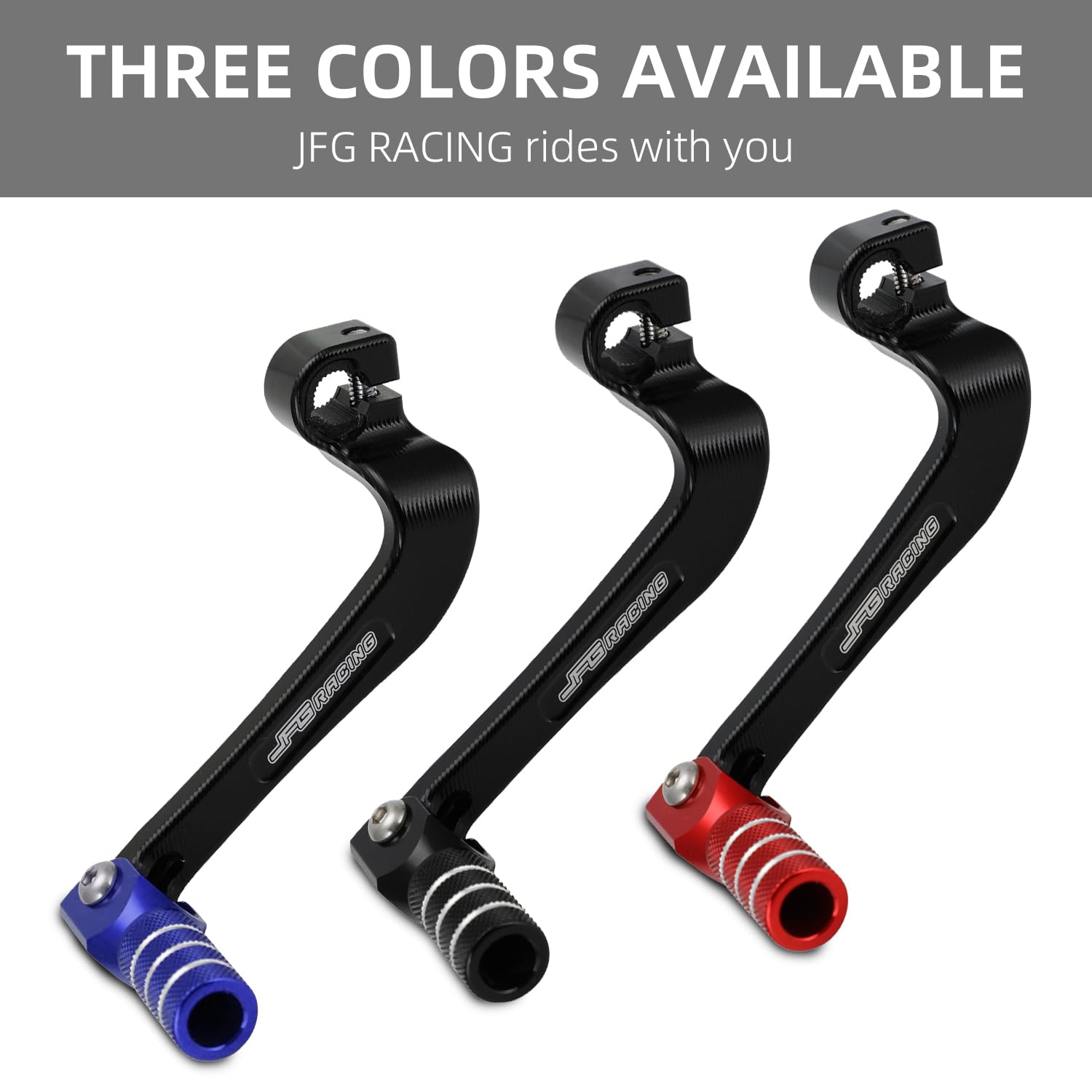 JFG RACING Motorcycle Gear Shifter Shift Lever Folding Tip CNC for CRF 110 CRF110F 2013-2023 TTR 110 08-09 11-21 Black