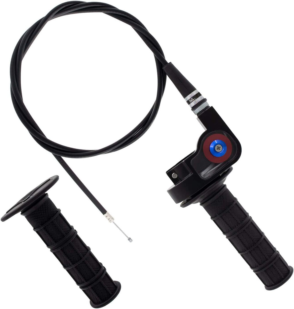 1PZ GS1-T10 Heavy Duty 7/8" 22mm Twist Throttle Grips Cable for CRF KLX TTR 110 125 150 200 250 cc Dirt Pit Bike